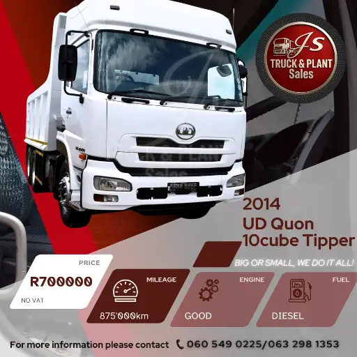 2014 UD Quon GW26490 10cube Tipper